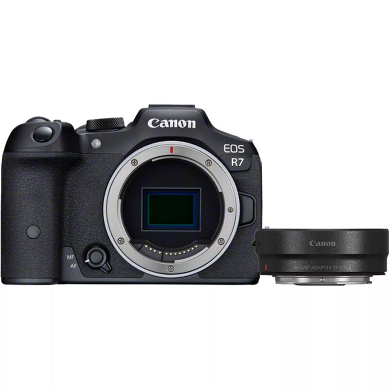 Canon EOS R7 e adattatore EF-EOS R