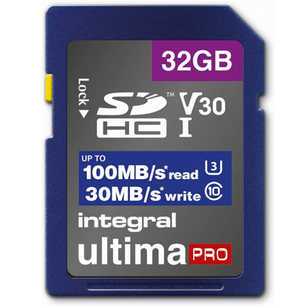 INTEGRAL SD 32 GB CLASSE 10 180/30MB - V30