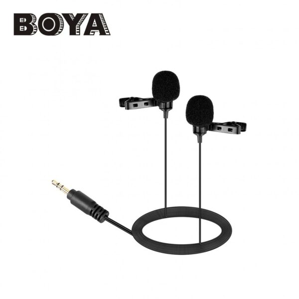 Boya Dual Pro Lavalier Microphone BY-LM300 for DSLR, Camcorders and BY-WM Series