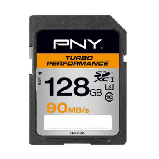 PNY SD 128GB TURBO PERFORMANCE SDXC 90 MB/s