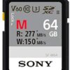 SONY SD XC 64GB M UHS-II U3 260MBS/100MBS CL.10 4K