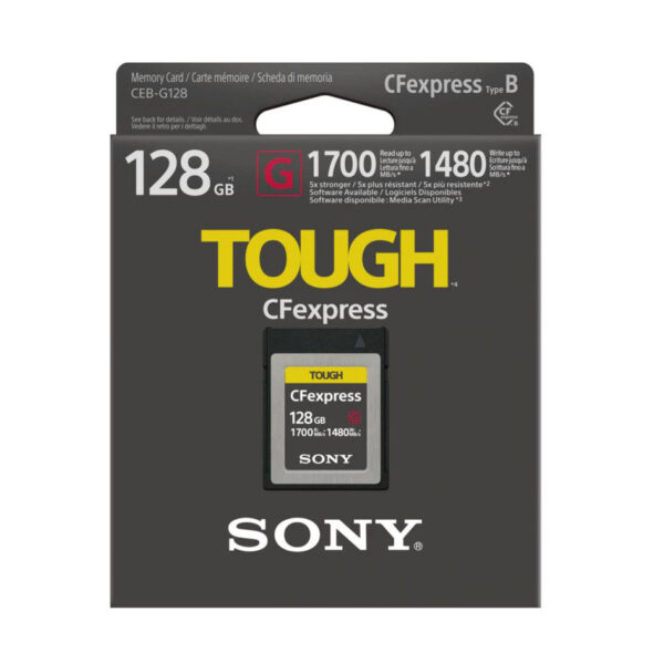 SONY CF EXPRESS 128GB TYPE B TOUGH SERIE G 1700MBS/1480MBS