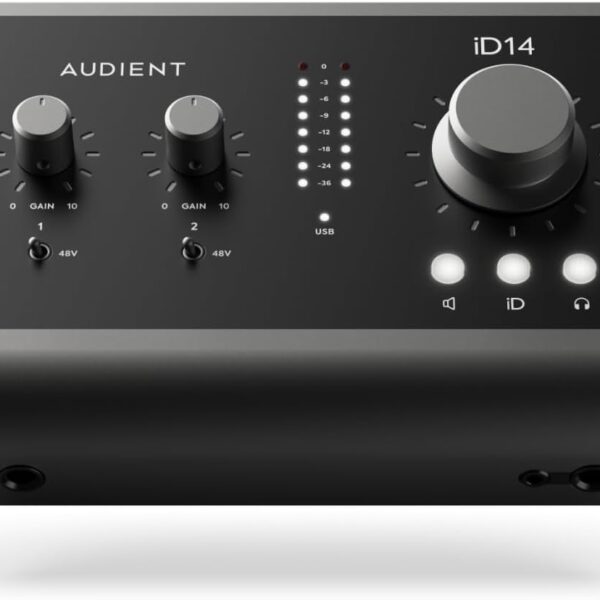 Audient Audiointerface iD14 MKII, 2 preamplificatori microfonici classe A USB-C