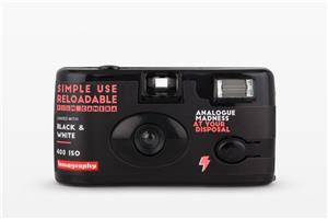 Fotocamera Simple Use Ricaricabile in Bianco e Nero