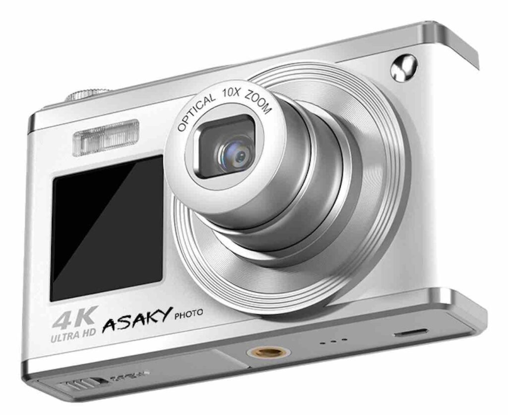 ASAKY PHOTO DIGITAL DUAL SCREEN CAMERA 60MP ORBIT X-10 WHITE