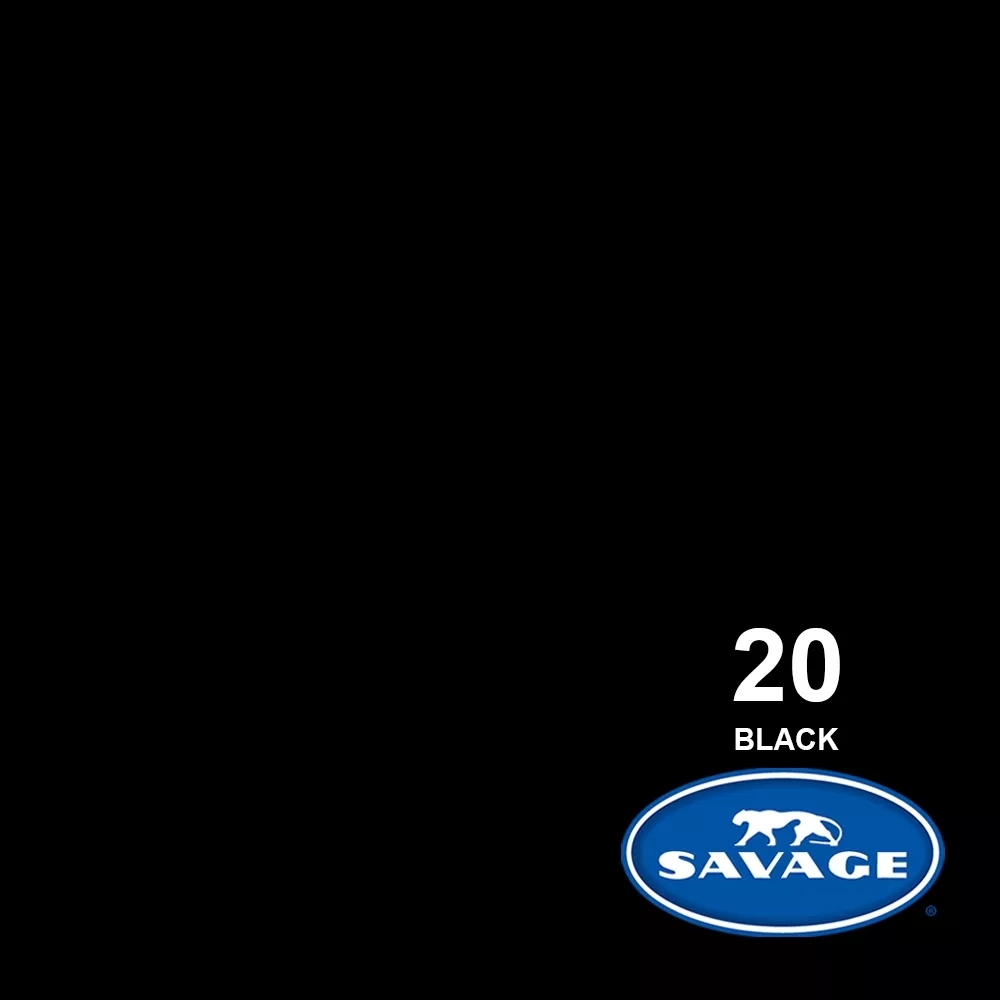 SAVAGE FONDALE 2,72X11M COLORE 20 BLACK SEAMLESS PAPER
