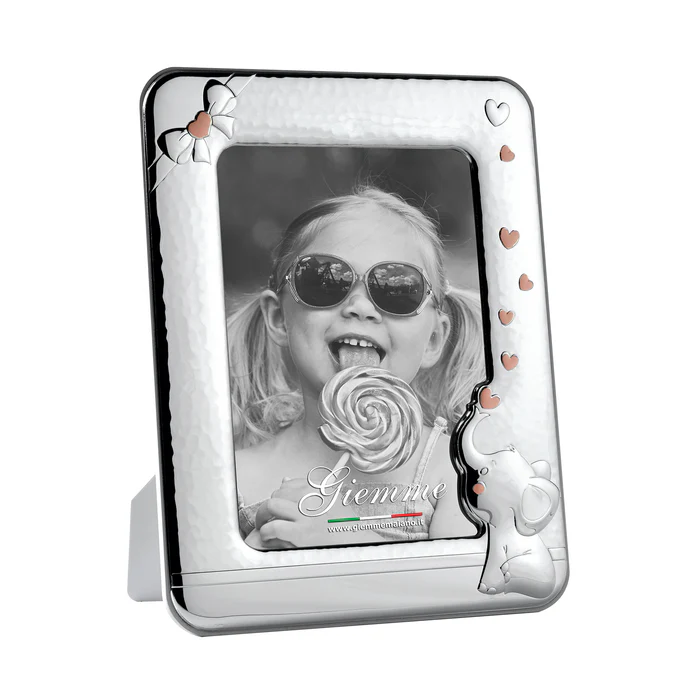 PORTAFOTO METALLO ARGENTATO 13X18 ROSA