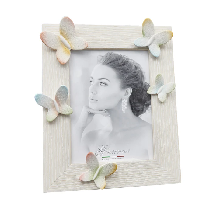 PORTAFOTO LEGNO E RESINA FARFALLE 13X18