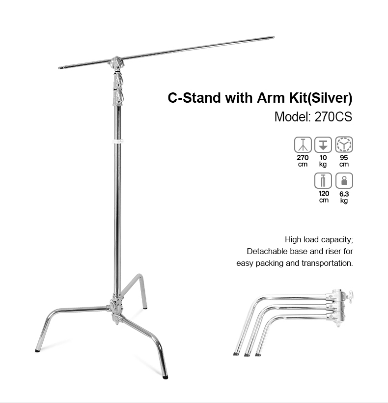 GODOX STATIVO A GIRAFFA 270CS C-STAND ARM KIT SILVER IRON