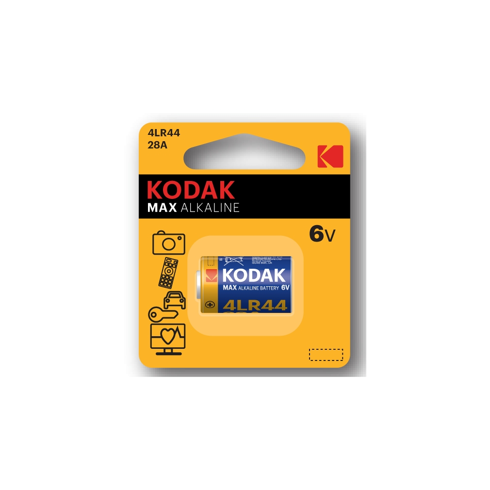 KODAK 4LR44 28A 6V MAX Super Alkaline BATTERY