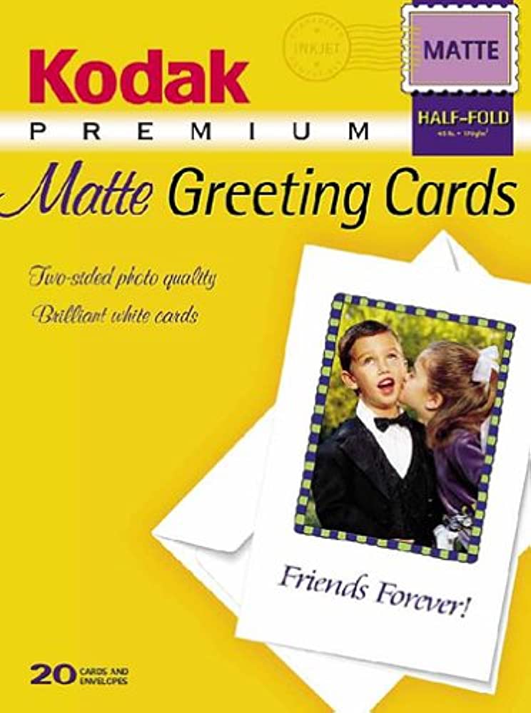 Kodak Premium InkJet Matte Greeting Cards (20 Sheets) A4 170g/m2