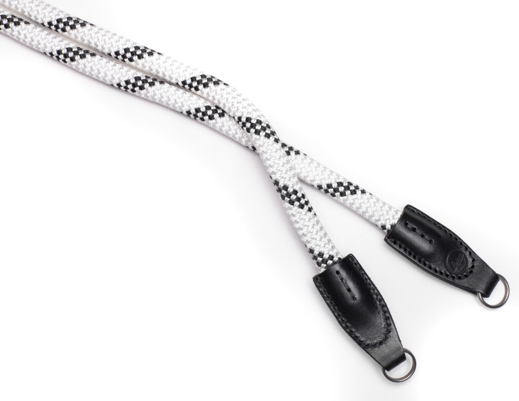 LEICA ROPE STRAP, WHITE AND BLACK, 100 CM, RING