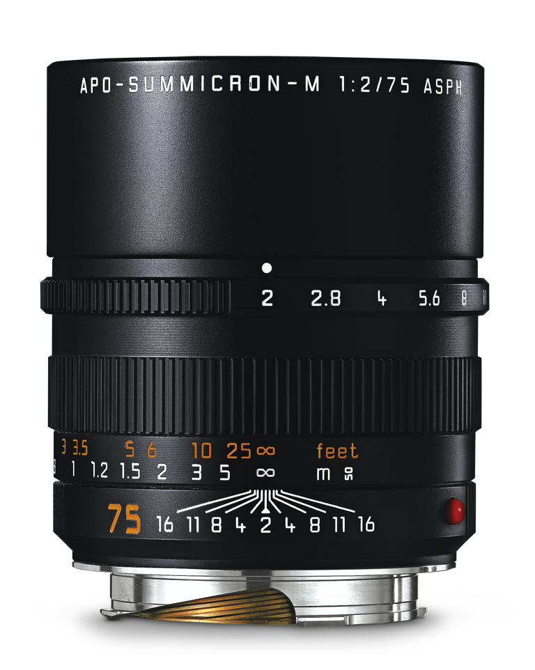 LEICA APO-SUMMICRON-M 75 f/2 ASPH., black anodized finish