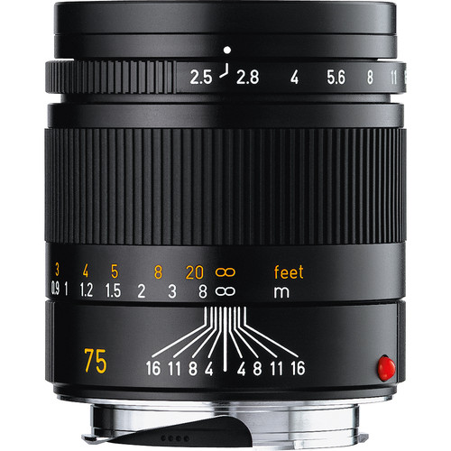 LEICA SUMMARIT-M 75 f/2.5, black anodized finish (11645)
