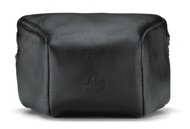 LEICA Leather Pouch, black, large front