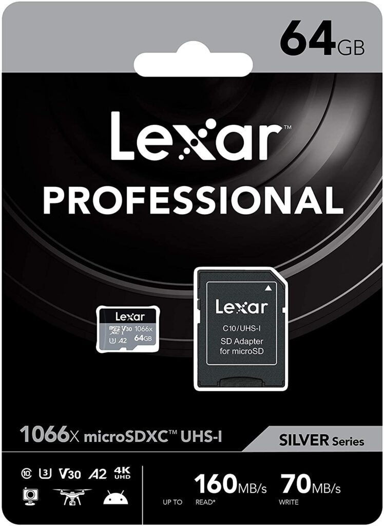 LEXAR MICRO SD XC 64GB 1066X UHS-I C10 V30