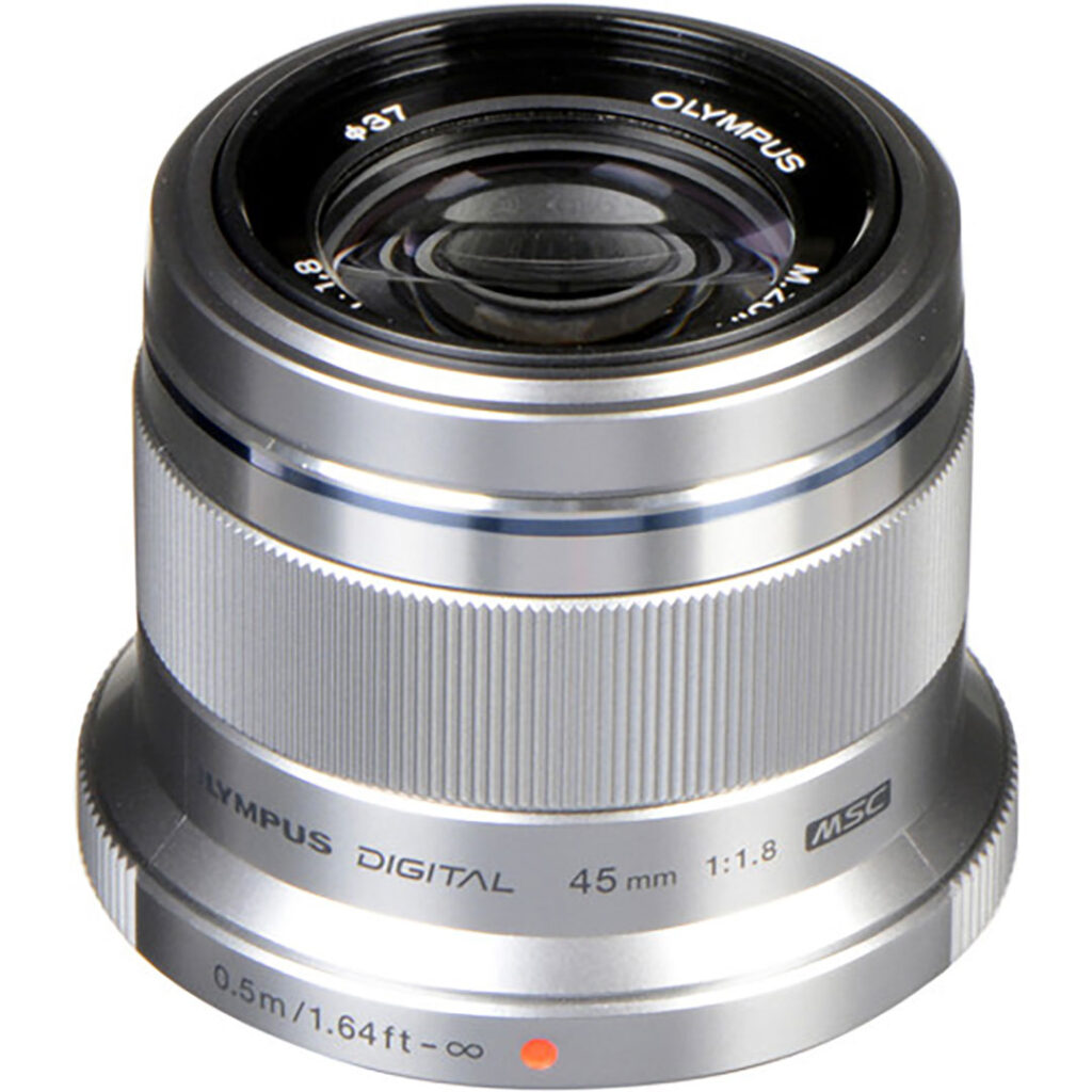 OLYMPUS ZUIKO MICRO DIGITAL 45 F1,8 SILVER