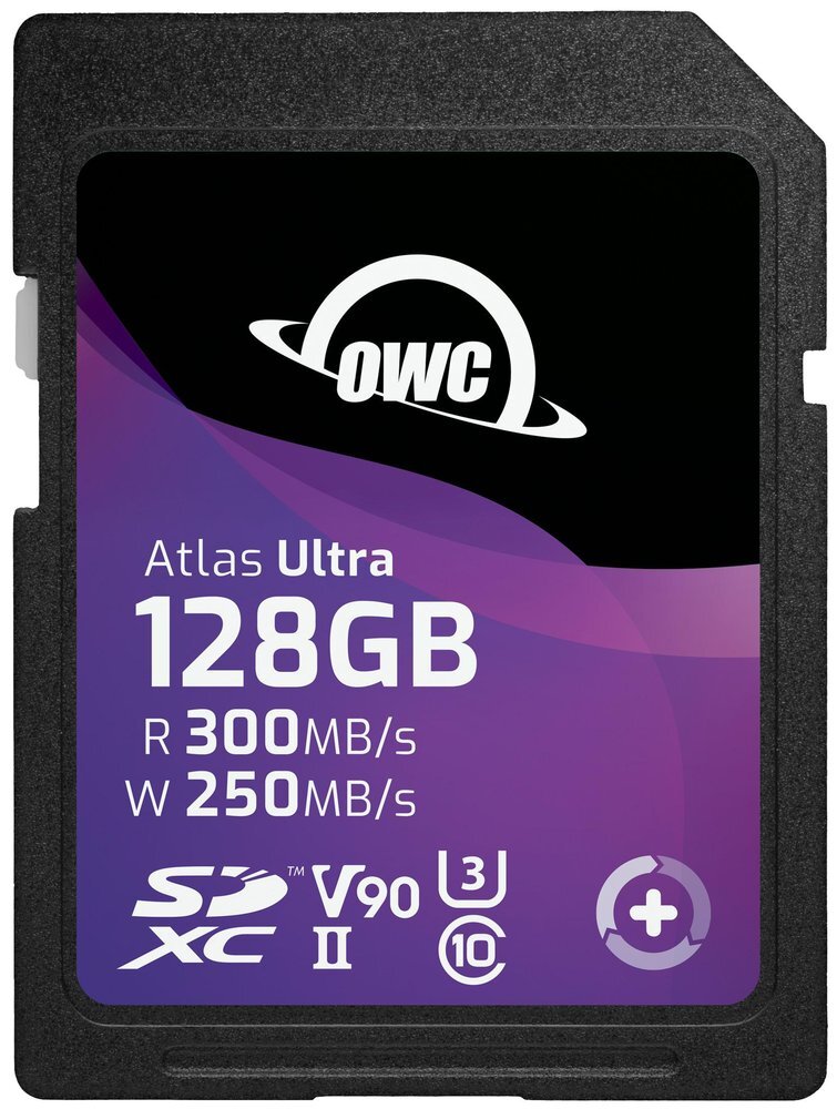 OWC SDV90U0128 128GB ATLAS ULTRA SDXC UHS-II V90 MEDIA CARD - R 300MB/S - W 250MB/S