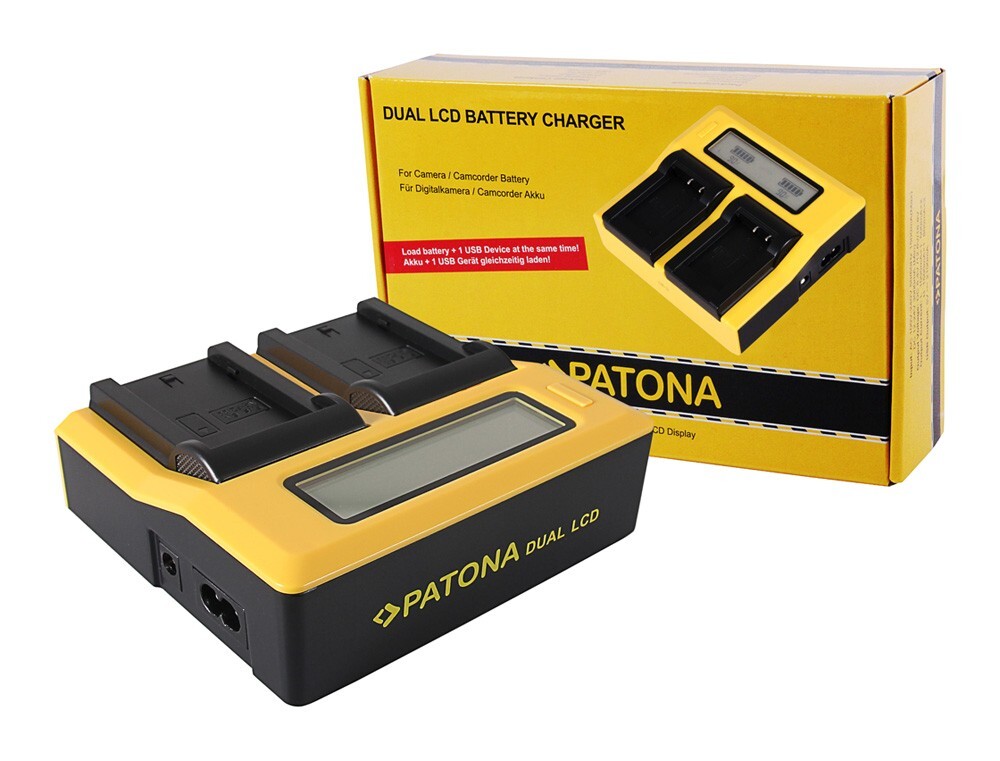PATONA DUAL LCD USB CHARGER SONY NP-FZ100 A7 III A7M3 ALPHA 7 III A7 R III A7RM3 ALPHA 7 R III A9