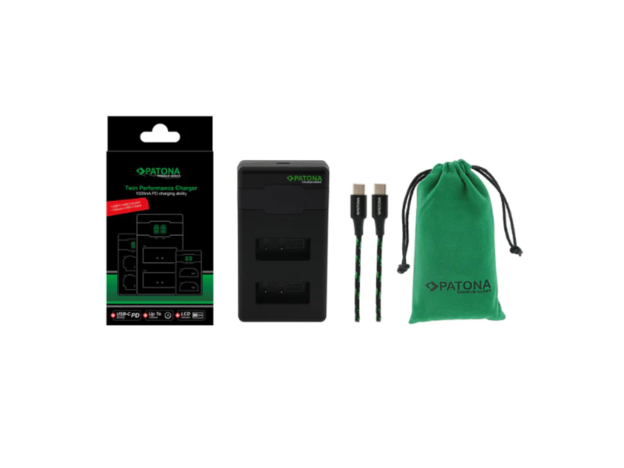 PATONA PREMIUM TWIN PERFORMANCE PD CHARGER FOR CANON LP-E17 EOS 750D 760D 8000D KISS X8I REBEL REBEL