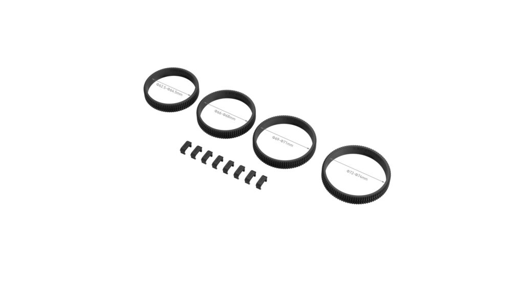 SMALLRIG 62.5-64.5mm / 66-68mm / 69-71mm / 72-74mm Seamless Focus Gear Ring Kit 4186