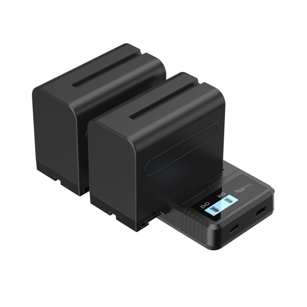 SmallRig NP F970 Kit 2 batterie e caricabatteria 3823