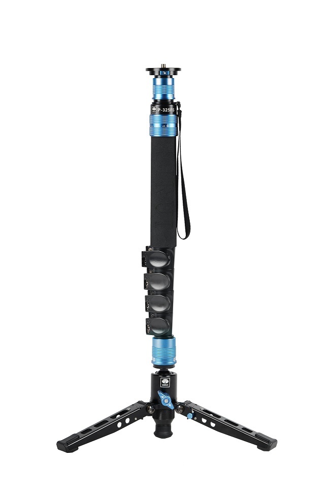 SIRUI MONOPIEDE P-325FS VIDEO CARBONIO 140CM 5 SEZIONI FLIP LOCK CON BASE VIDEO