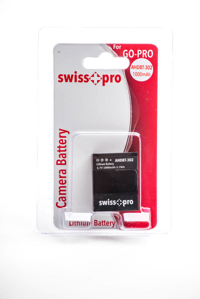 SWISS-PRO BATTERIA LITIO GOPRO 3/3+ AHDBT302 1000MAH