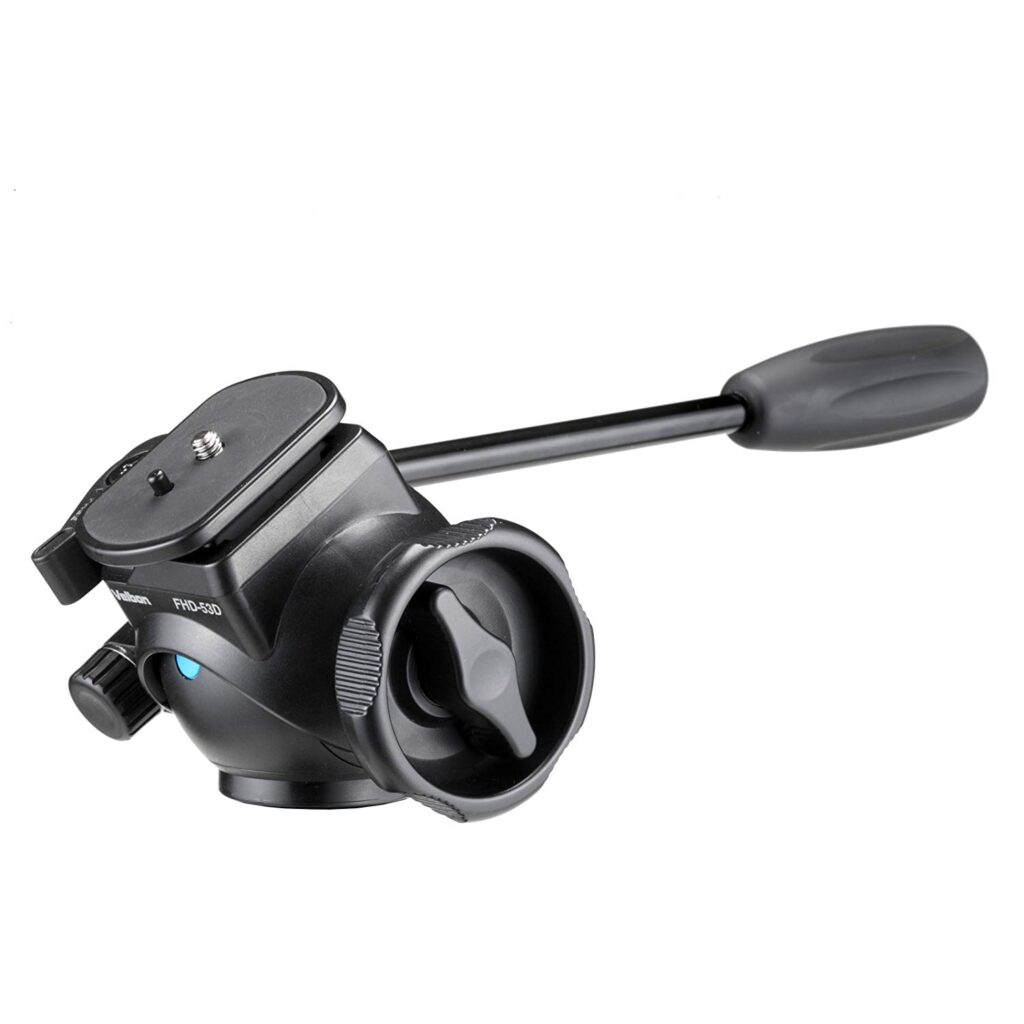 VELBON Treppiede FHD-53D per Videocamera Altezza Max 10.2 cm Nero