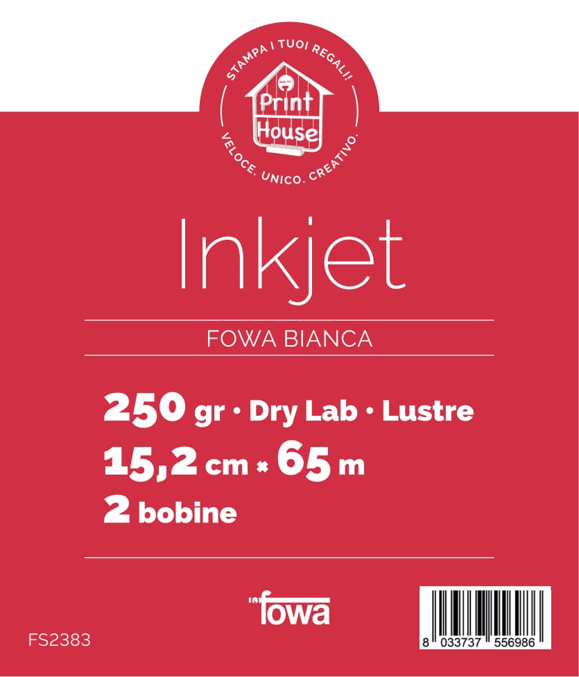 FOWA BIANCA drylab 250 gr 15,2X65MT Lustre (1 Rolls)