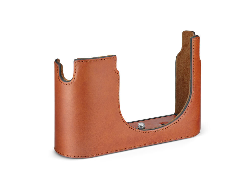 Leica Fondina Q3, pelle cognac