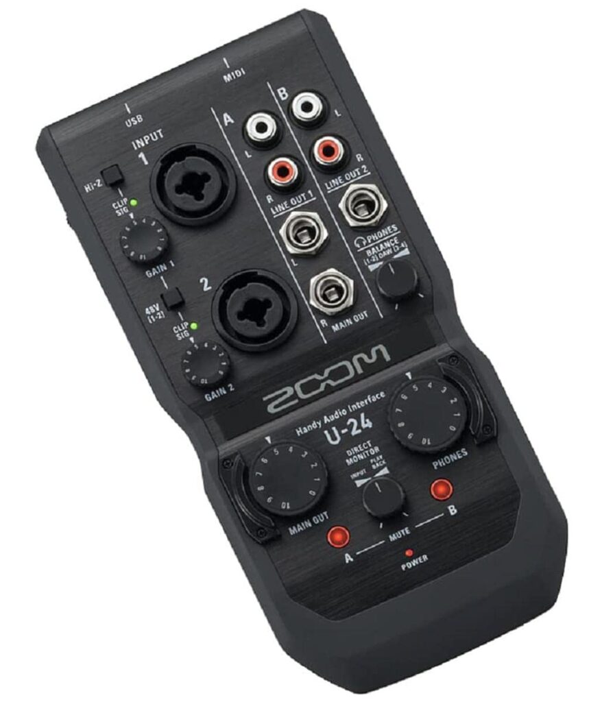 Zoom U-24 USB-B Audio Interfaccia 2in/4out