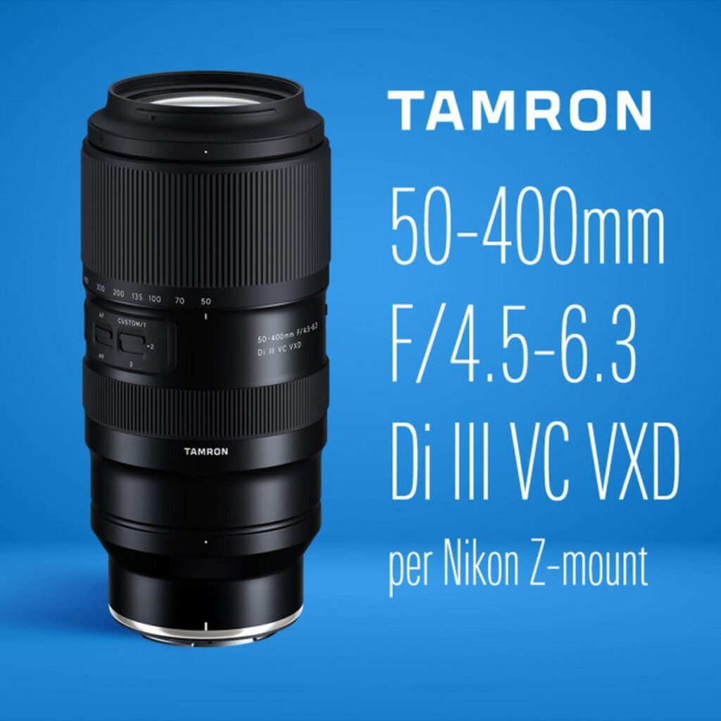 Tamron 50-400mm F4.5-6.3 DI III VC VXD Nikon Garanzia Polyphoto