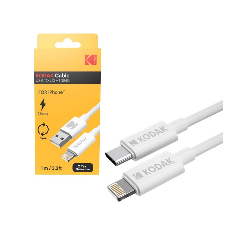 KODAK USB TO LIGHTNING CABLE FOR IPHONE 1MT 2A