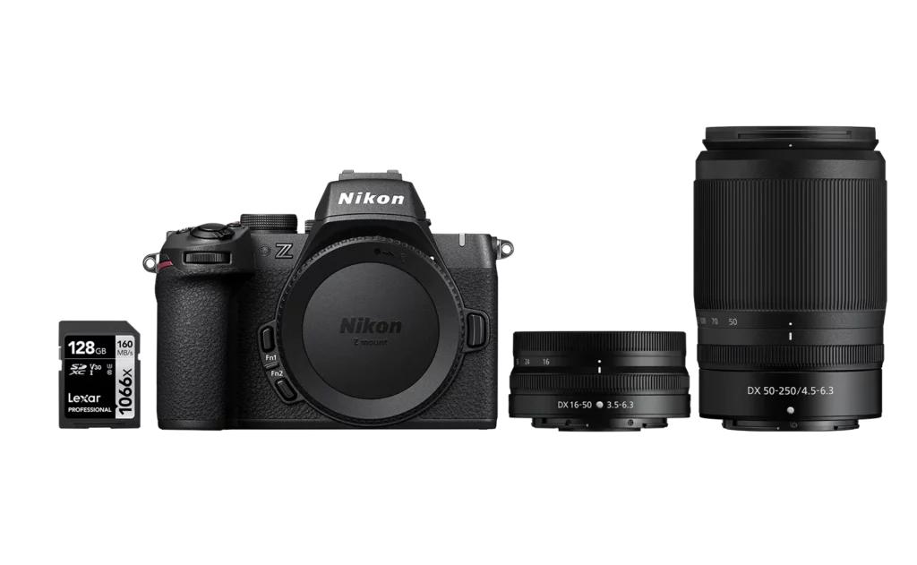 Nikon Kit Z50II + NIKKOR Z DX 16-50mm f/3.5-6.3 VR + NIKKOR Z DX 50-250mm f/4.5-6.3 VR + SD Lexar 12