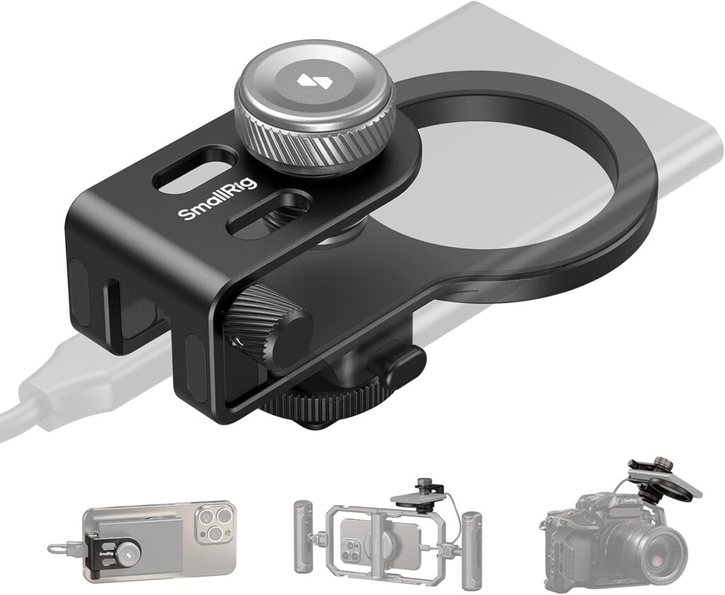 SMALLRIG SSD Holder 2-in-1 SSD Mount Bracket per MagSafe con Cold Shoe Cable Clamp 4779