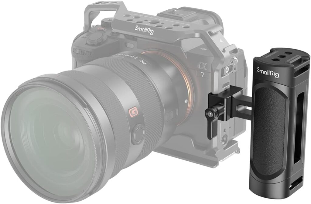 SMALLRIG Mini NATO Maniglia Laterale, Side Handle a Sgancio rapido con Fori 3813