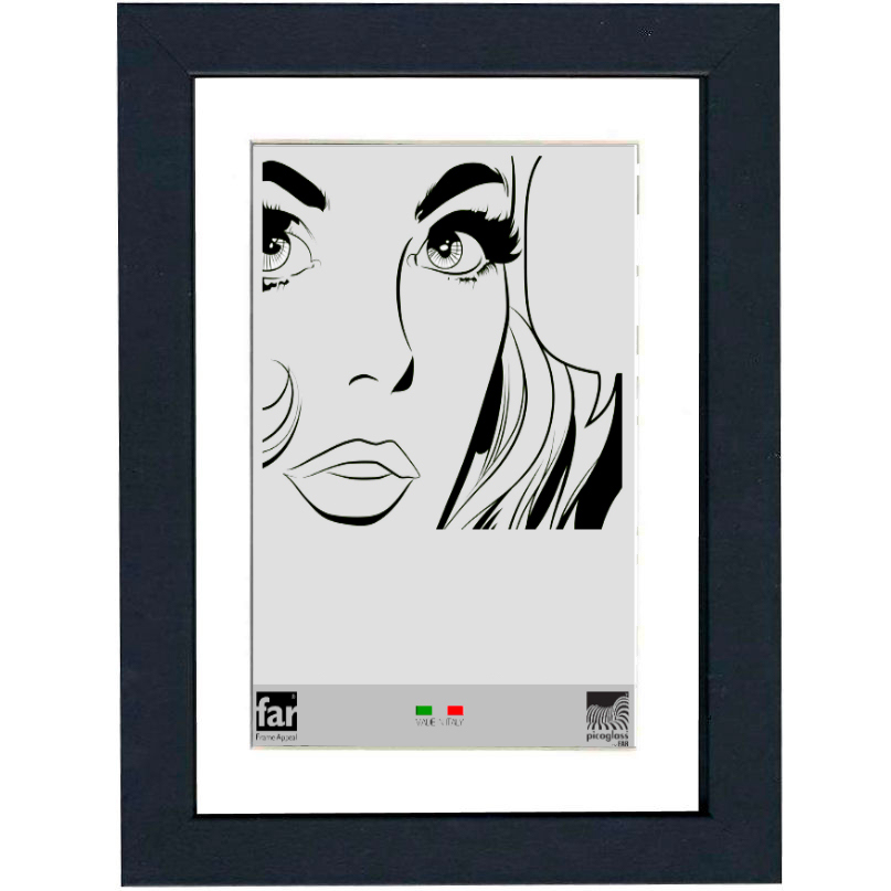 CORNICE + PASSEPARTOUT BOYD 18MM 50X70 NERO CRILEX