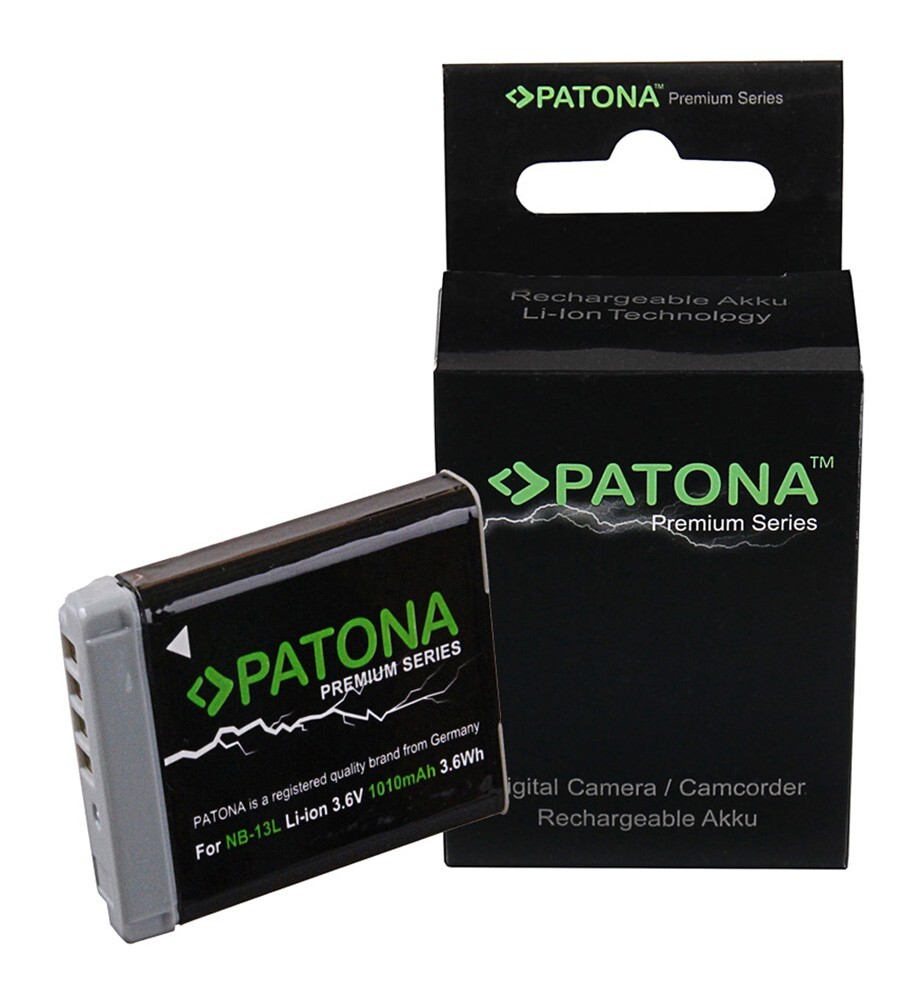 PATONA PREMIUM BATTERY CANON NB-13L CANON POWERSHOT G7X G5X G9X G7X MARK II