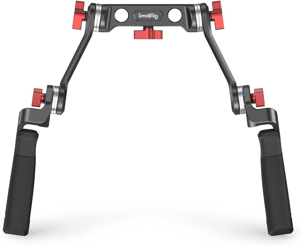 SMALLRIG Rosette Handle Kit Support Shoulder Rig Portable Systeme 15mm Rod Clamp avec Bras 2002F
