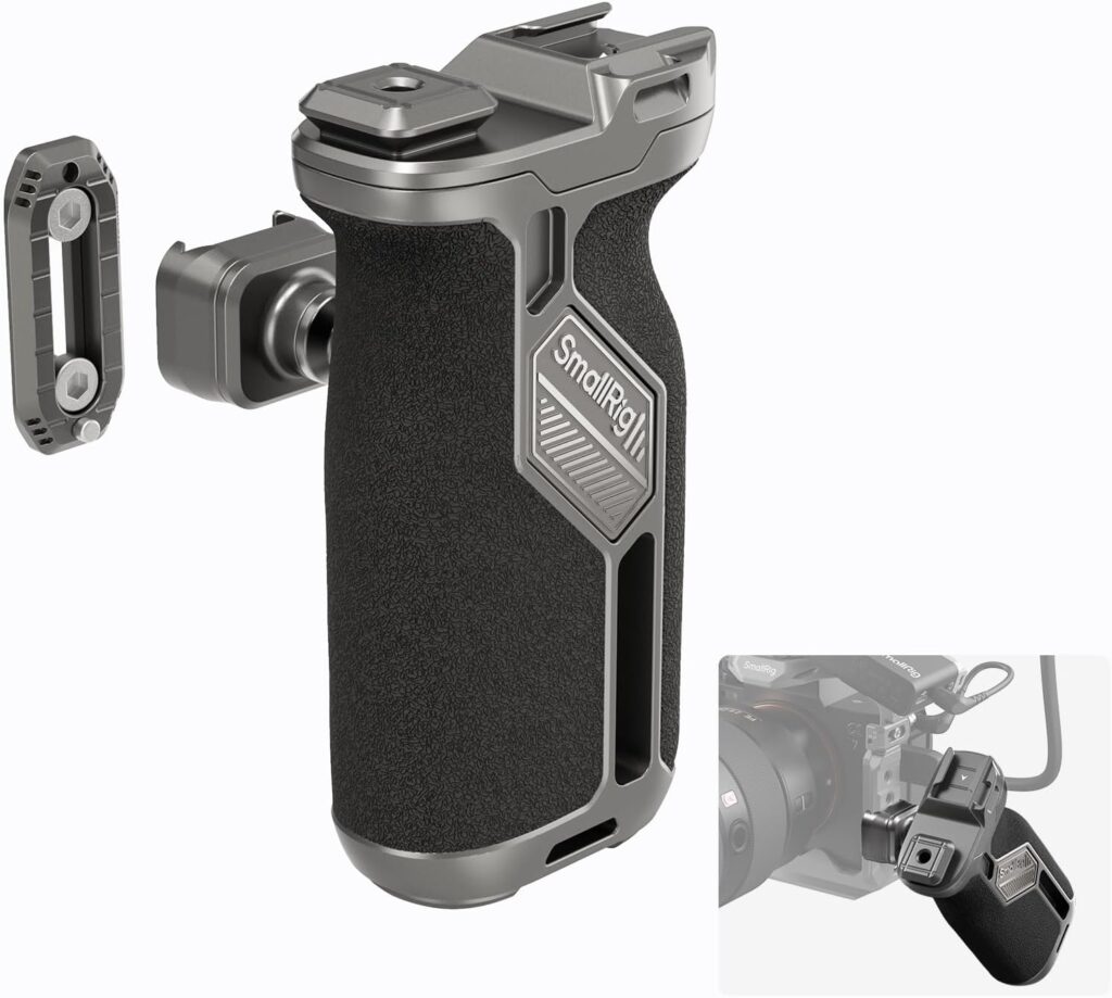 SMALLRIG Maniglia Laterale Rotante a Sgancio Rapido con Binario NATO Integrato, Impugnatura 4485