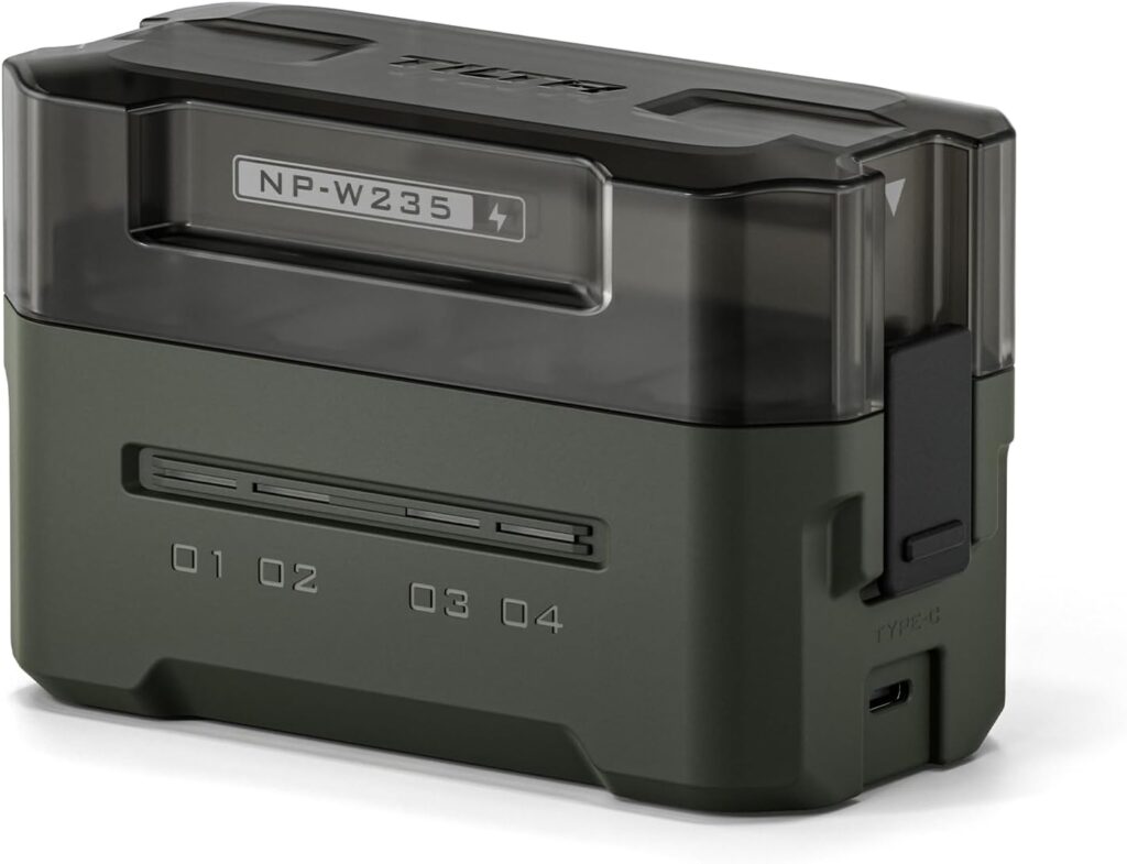 Tilta Stazione di Ricarica Portatile per NP-W235 PER 4 BATTERIE- Verde TBC-W235-GN