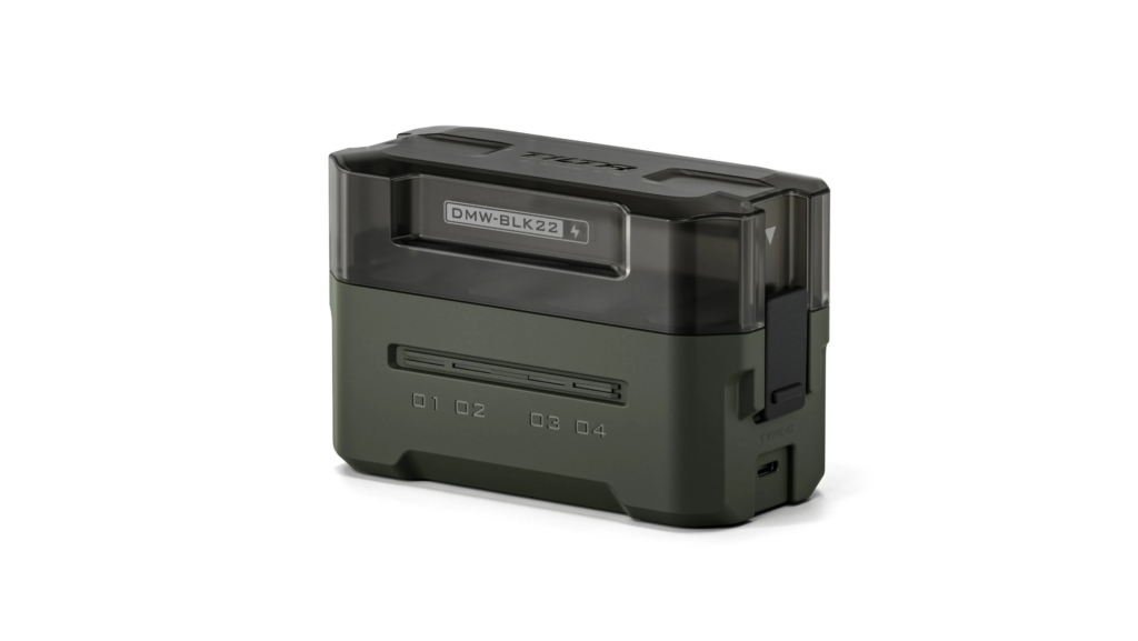 Tilta Stazione di Ricarica Portatile per DMW-BLK22-GN PER 4 BATTERIE- Verde TBC-BLK22-GN