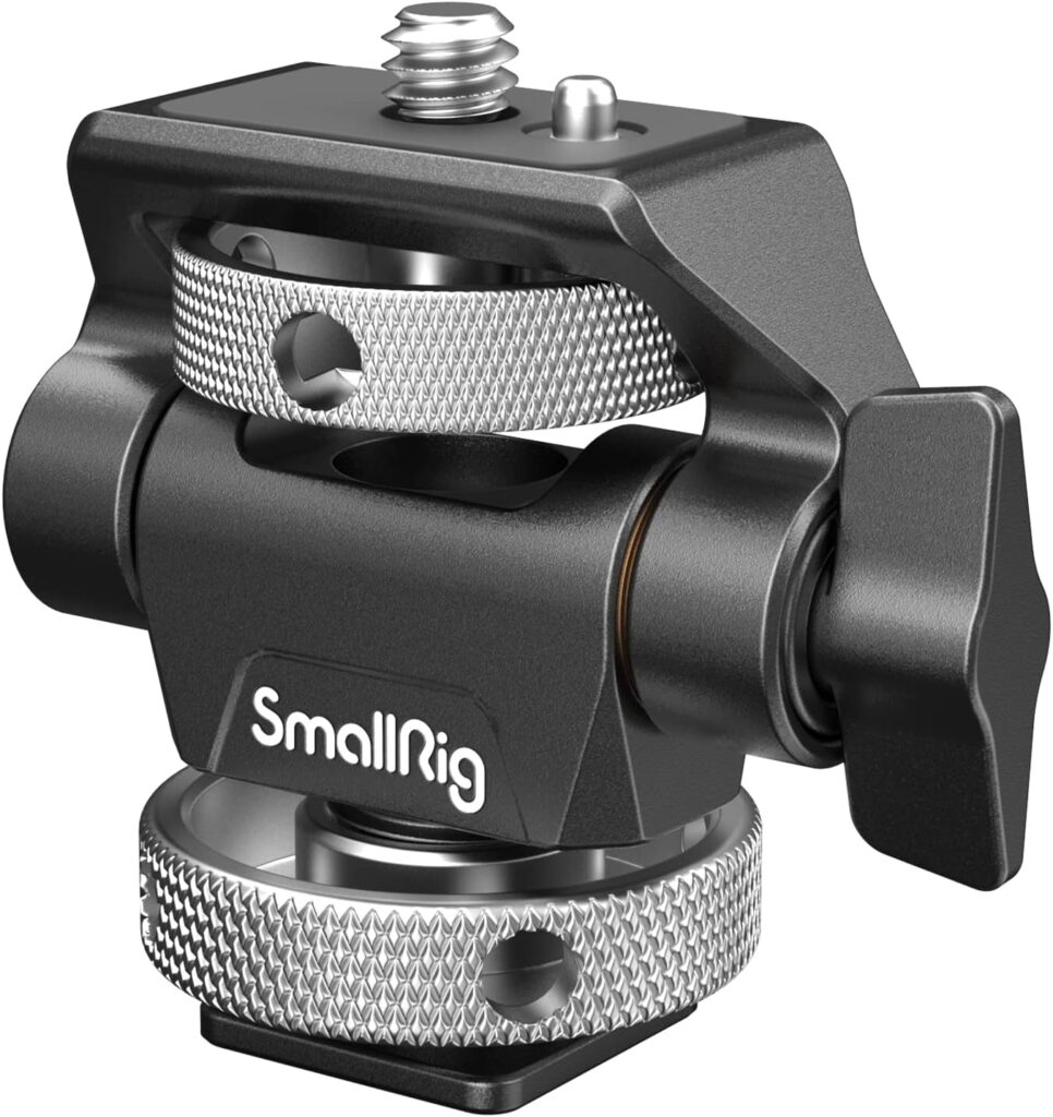 SMALLRIG Supporto per monitor con freddo Shoe, Regolabile Girevole a 360° e Inclinabile a 180° 2905B