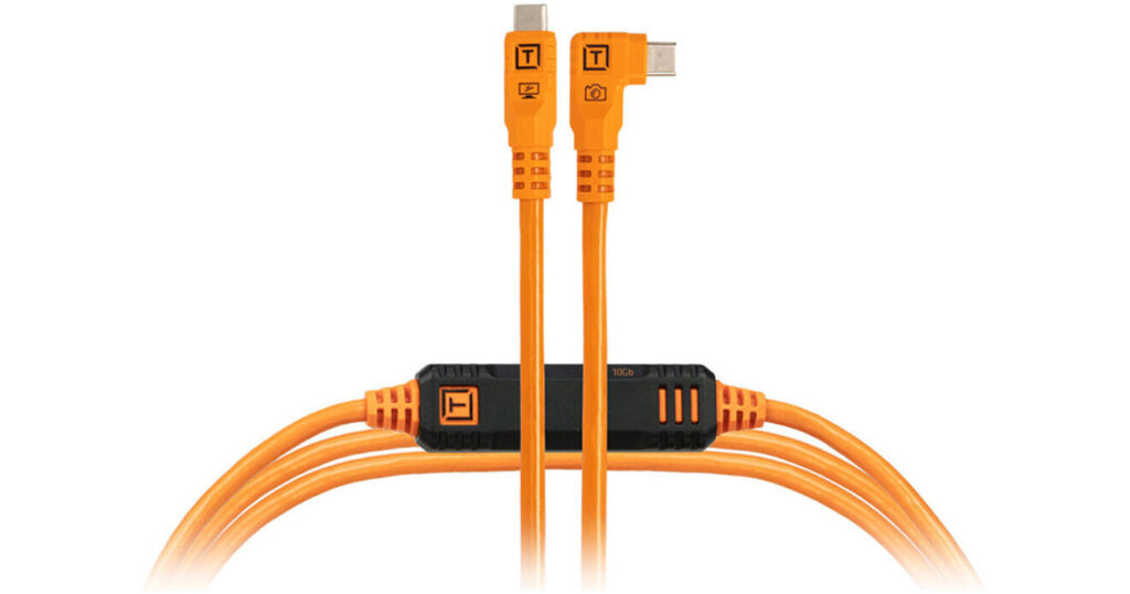 Tether Tools TetherPro 10G Cavo da USB-C a USB-C (angolo retto/angolo retto) 4.6m arancione