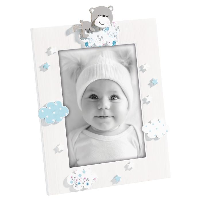 Mascagni Portafoto In Legno Celeste13X18 Cod.A1081-F
