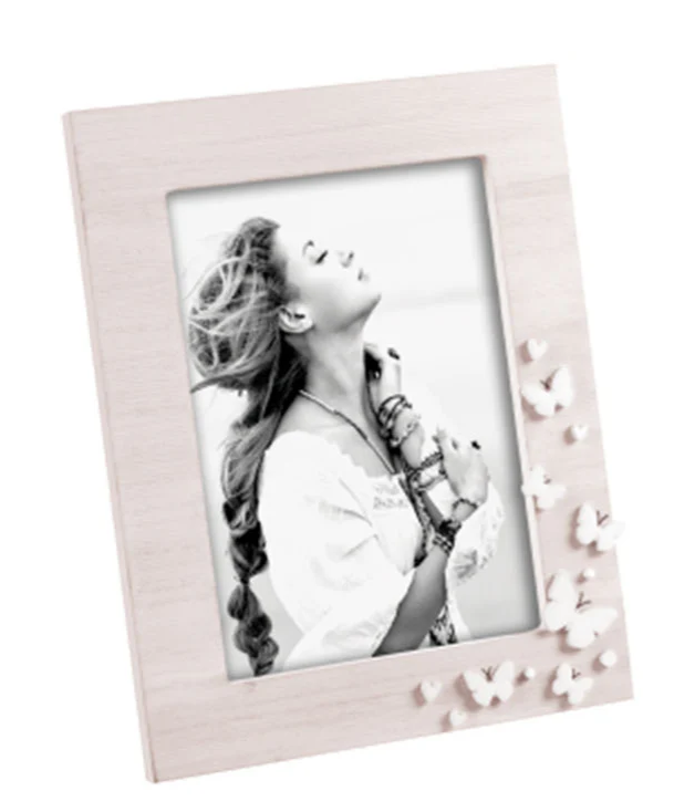 MascagniPortafoto Con Farfalle Bianco13X18 Cod.A2006-Q