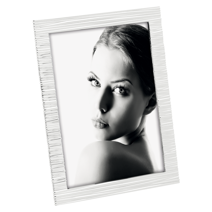 Mascagni Portafoto In Metallo Lucido Argento  CROMO13X18 Cod.A1120-A