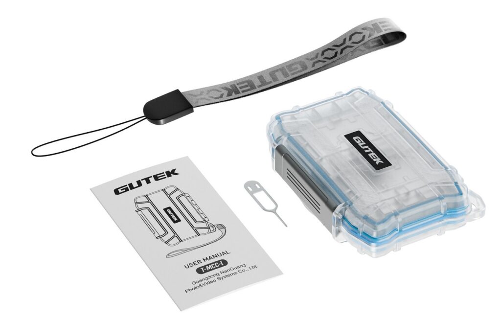 GUTEK CUSTODIA RIGIDA TORTOISE T-MCC-1 MEMORY CARD CASE TRANSPARENT