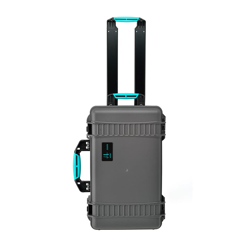 HPRC VALIGIA IN RESINA HPRC2550 WHEELED 549x346x236 NERA CON GRIP MANIGLIA E RUOTE BLU E SEKOND SKIN